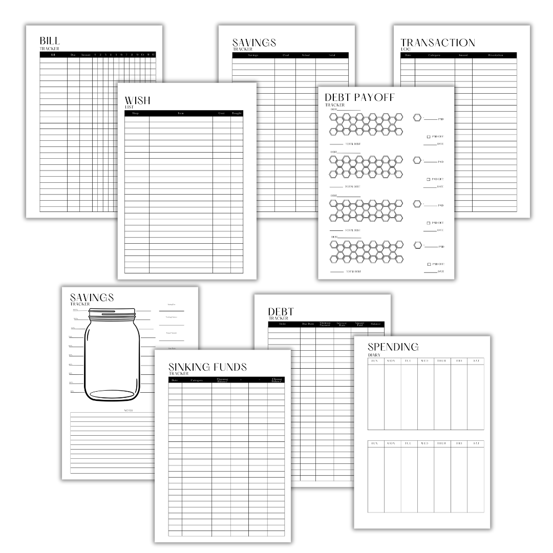 BUDGET PLANNER INSERTS