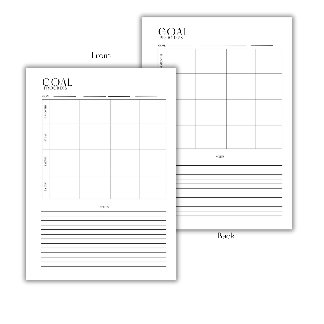 GOAL PROGRESS TRACKER - DOWNLOAD & PRINT PDF