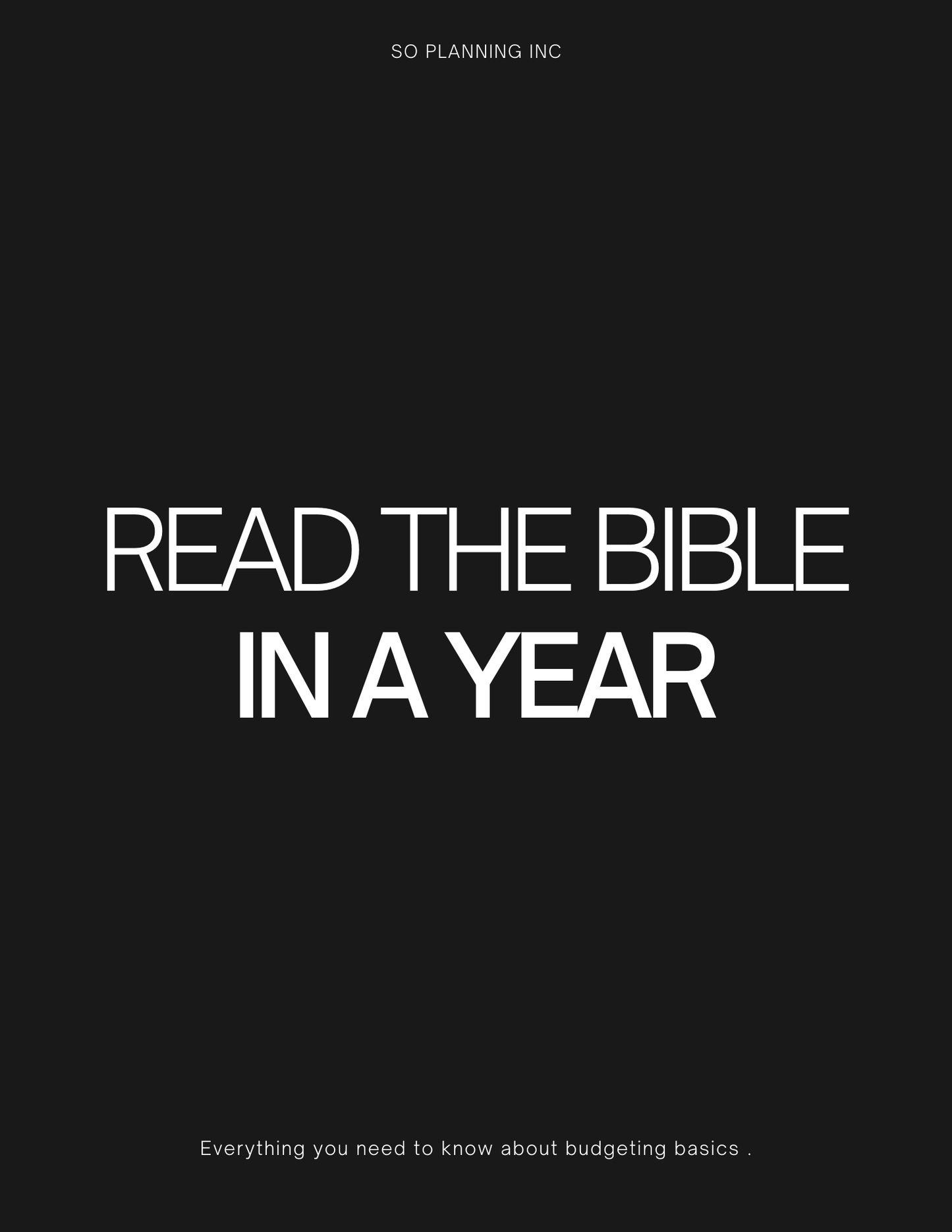 HOW TO READ THE BIBLE IN A YEAR - EBOOK