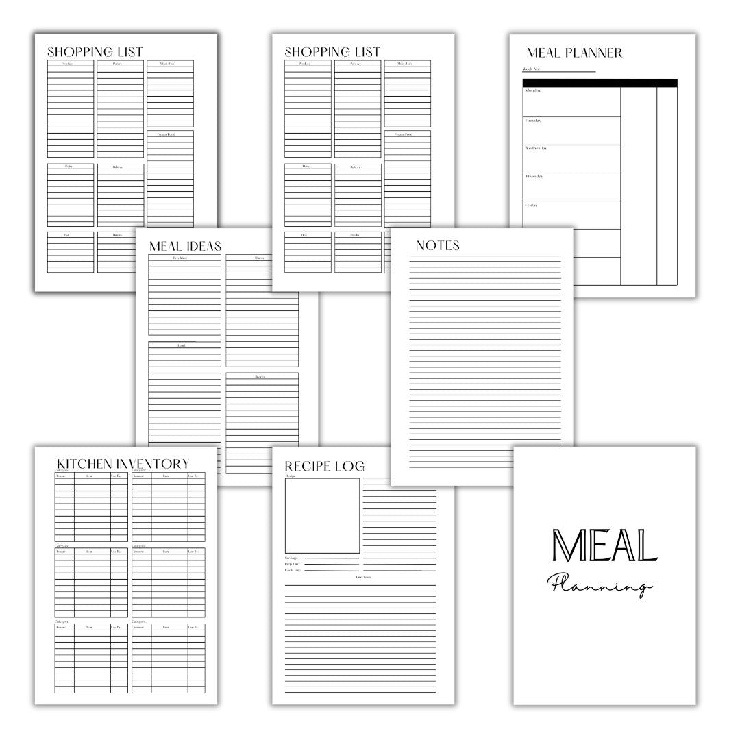 MEAL PLANNER INSERTS