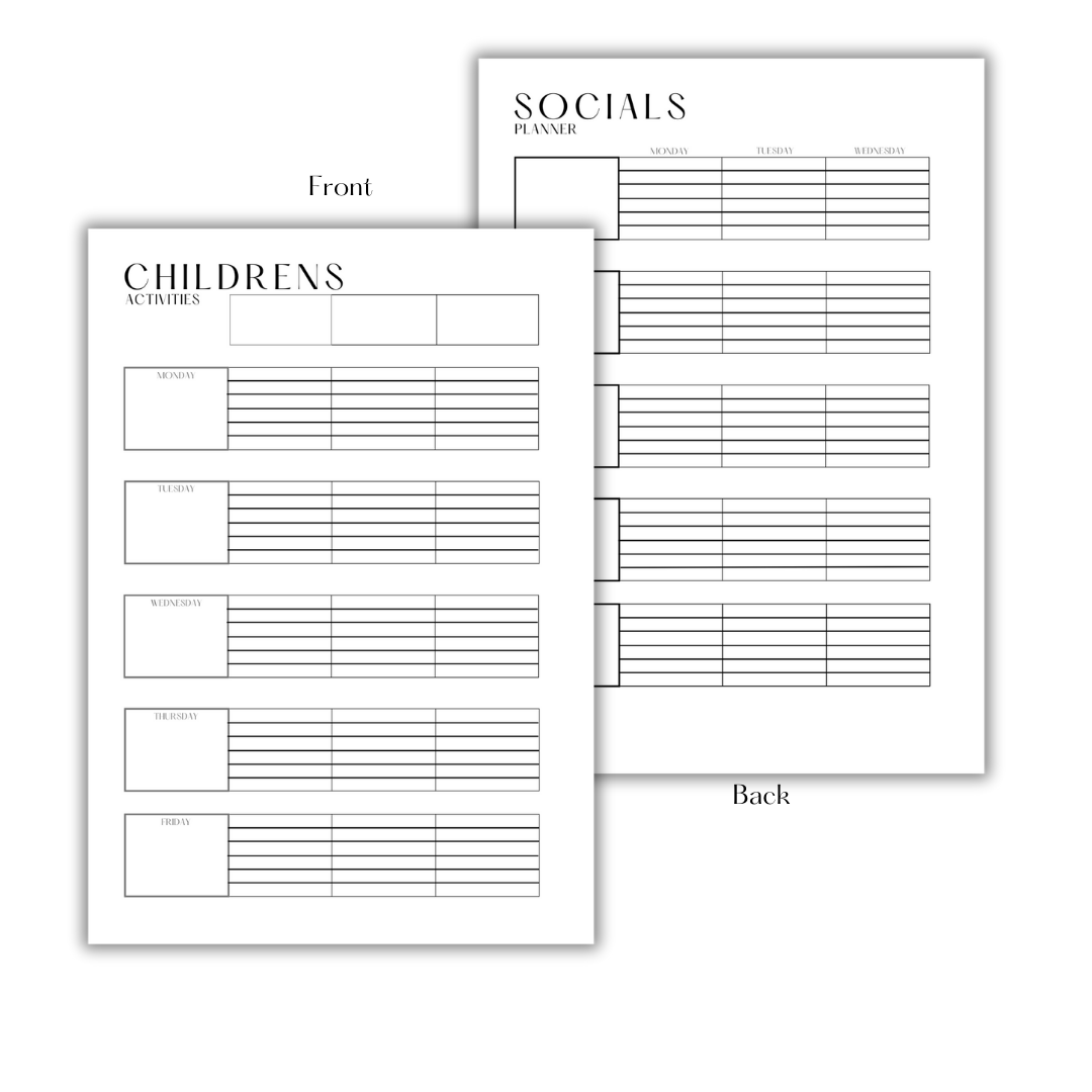 CHILDREN ACTIVITIES (PAGE 1) - FILLER PAPER