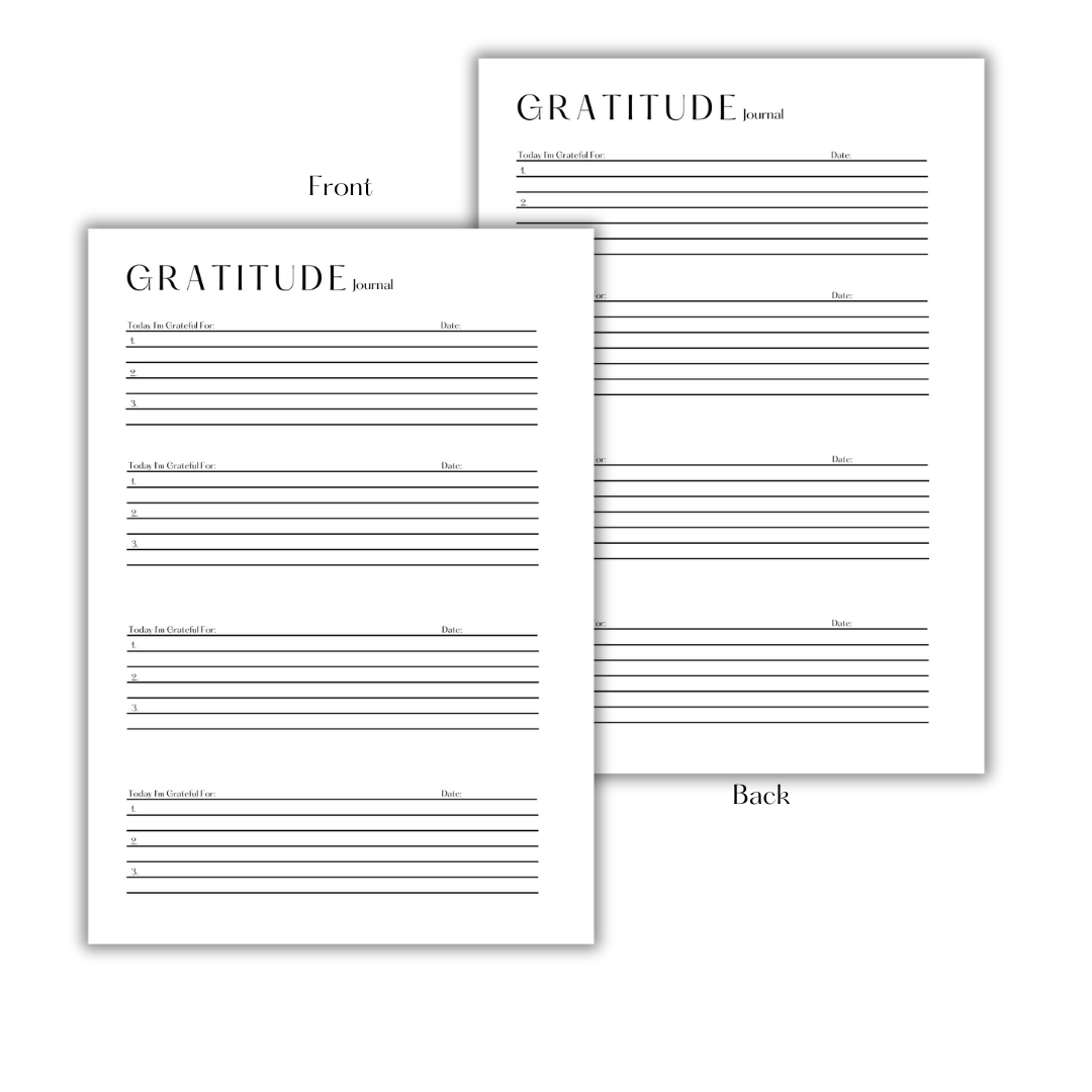 GRATITUDE JOURNAL - FILLER PAPER