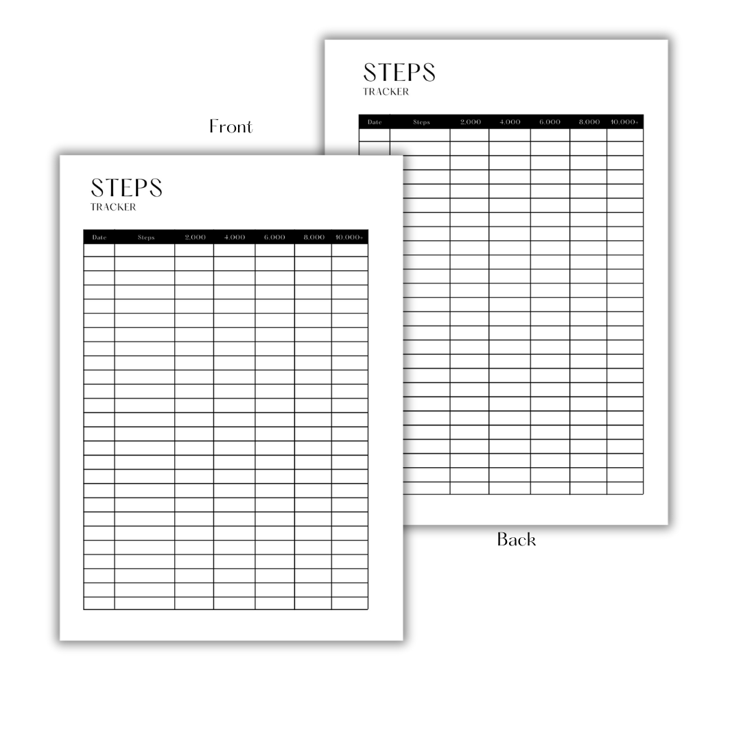 STEPS TRACKER - DOWNLOAD & PRINT PDF
