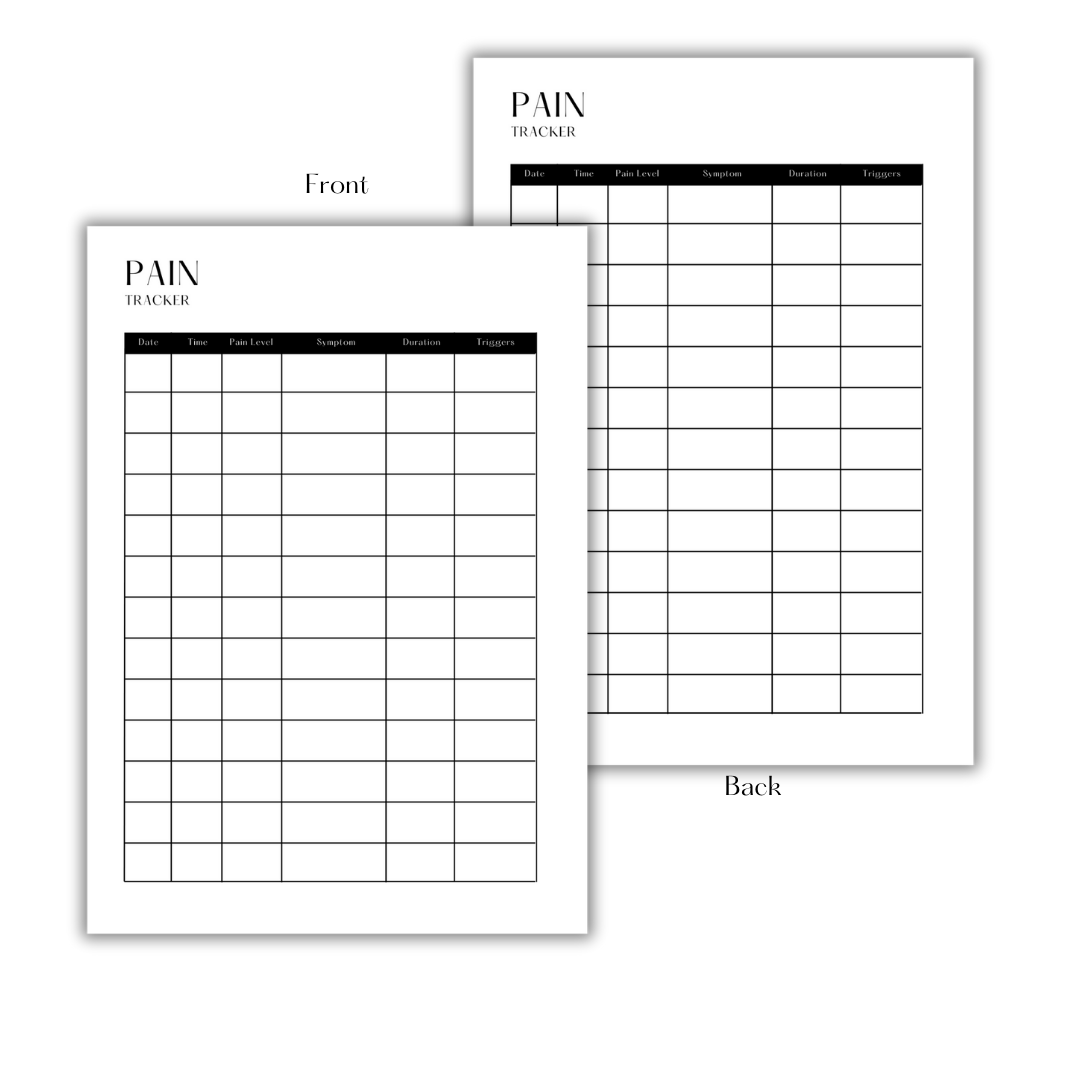 PAIN TRACKER - FILLER PAPER