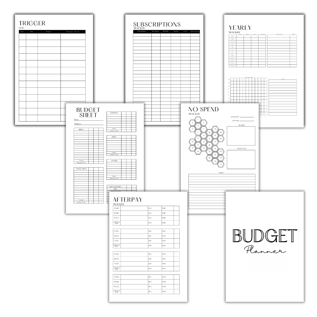 BUDGET PLANNER INSERTS