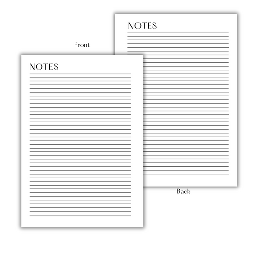 NOTES - FILLER PAPER