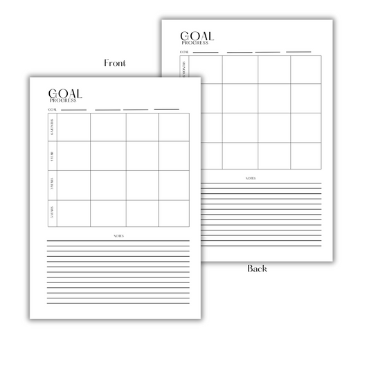 GOAL PROGRESS - FILLER PAPER