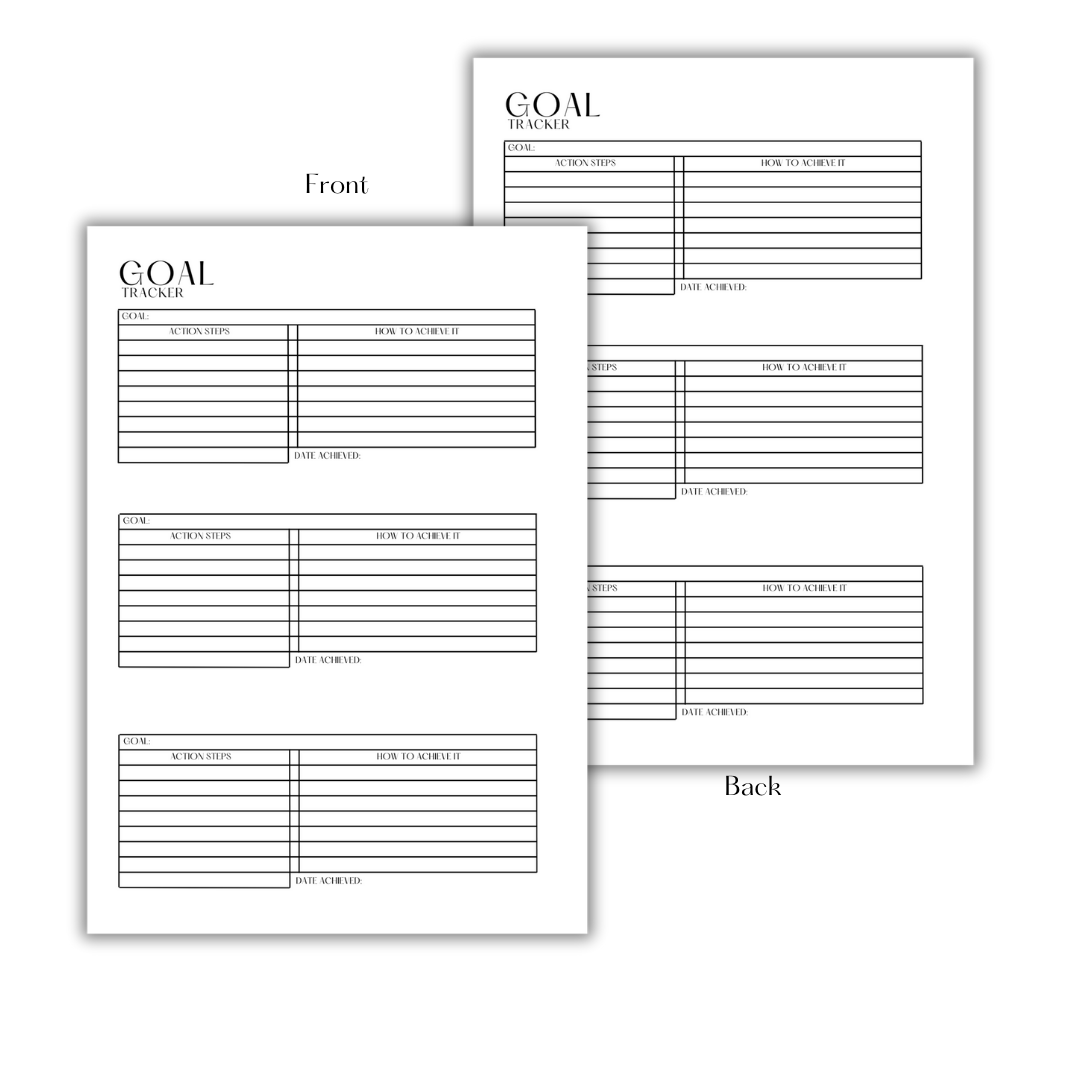 GOAL TRACKER - DOWNLOAD & PRINT PDF