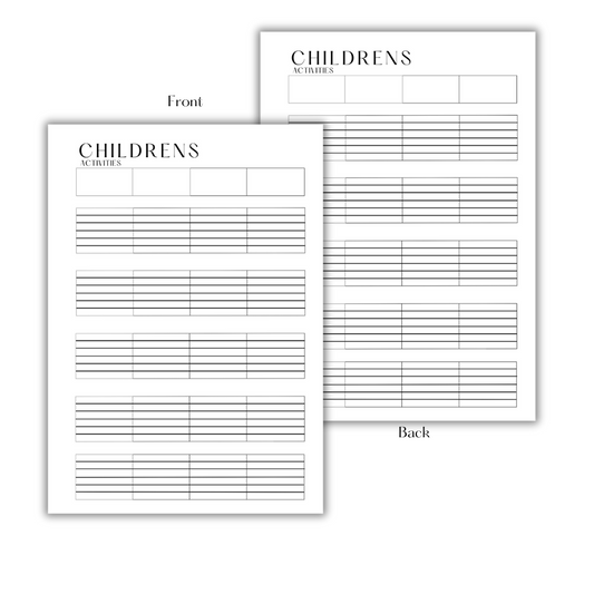 CHILDREN ACTIVITIES (PAGE 2) - FILLER PAPER