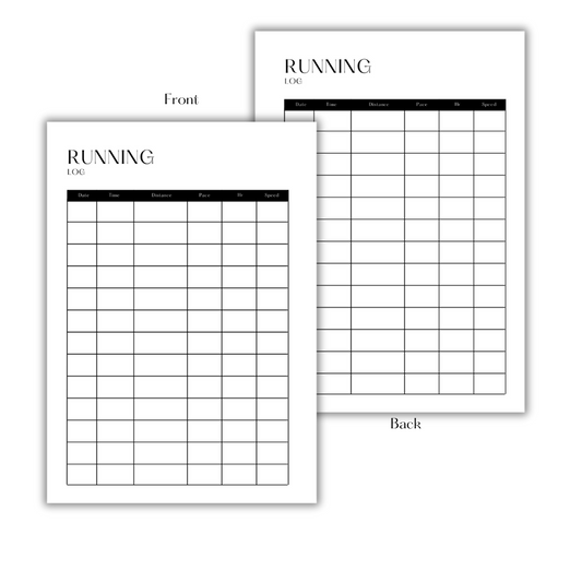 RUNNING LOG - DOWNLOAD & PRINT PDF