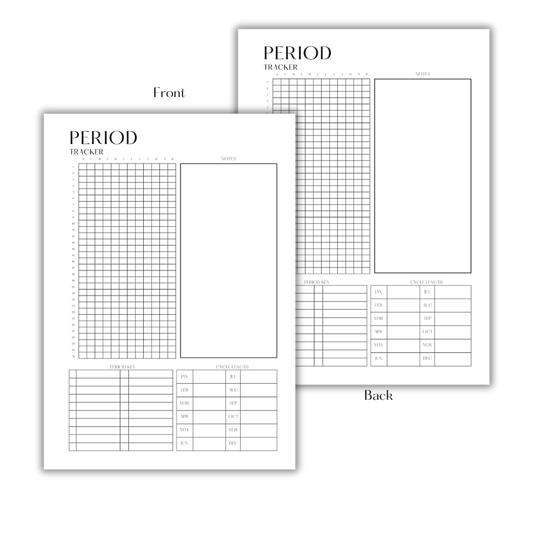 PERIOD TRACKER - FILLER PAPER