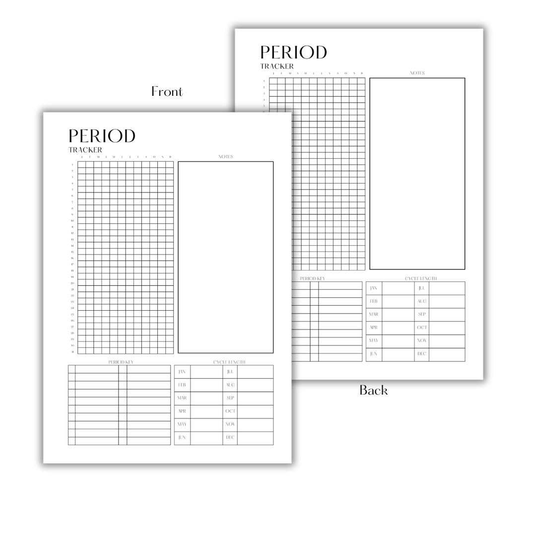 PERIOD TRACKER - DOWNLOAD & PRINT PDF