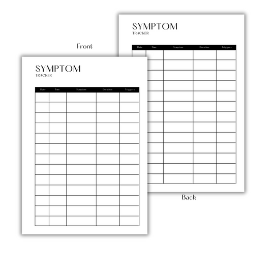 SYMPTOM TRACKER - FILLER PAPER