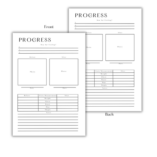 PROGRESS TRACKER (BEFORE & AFTER) - FILLER PAPER