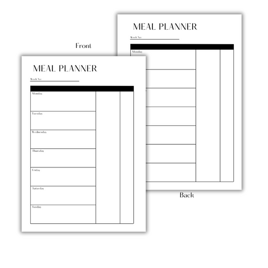 MEAL PLANNER - FILLER PAPER