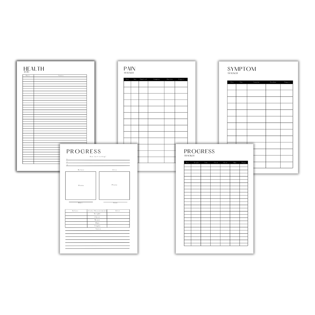 HEALTH & FITNESS PLANNER INSERTS